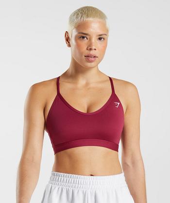 Gymshark V Neck Ženske Sportski Grudnjak Roze | HR 3468VRW